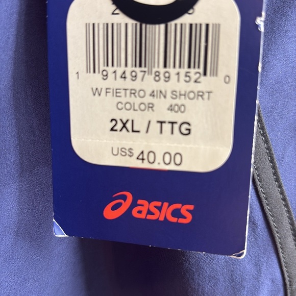 Men’s Asics Blue Running Shorts Sz 2XL - Picture 9 of 9